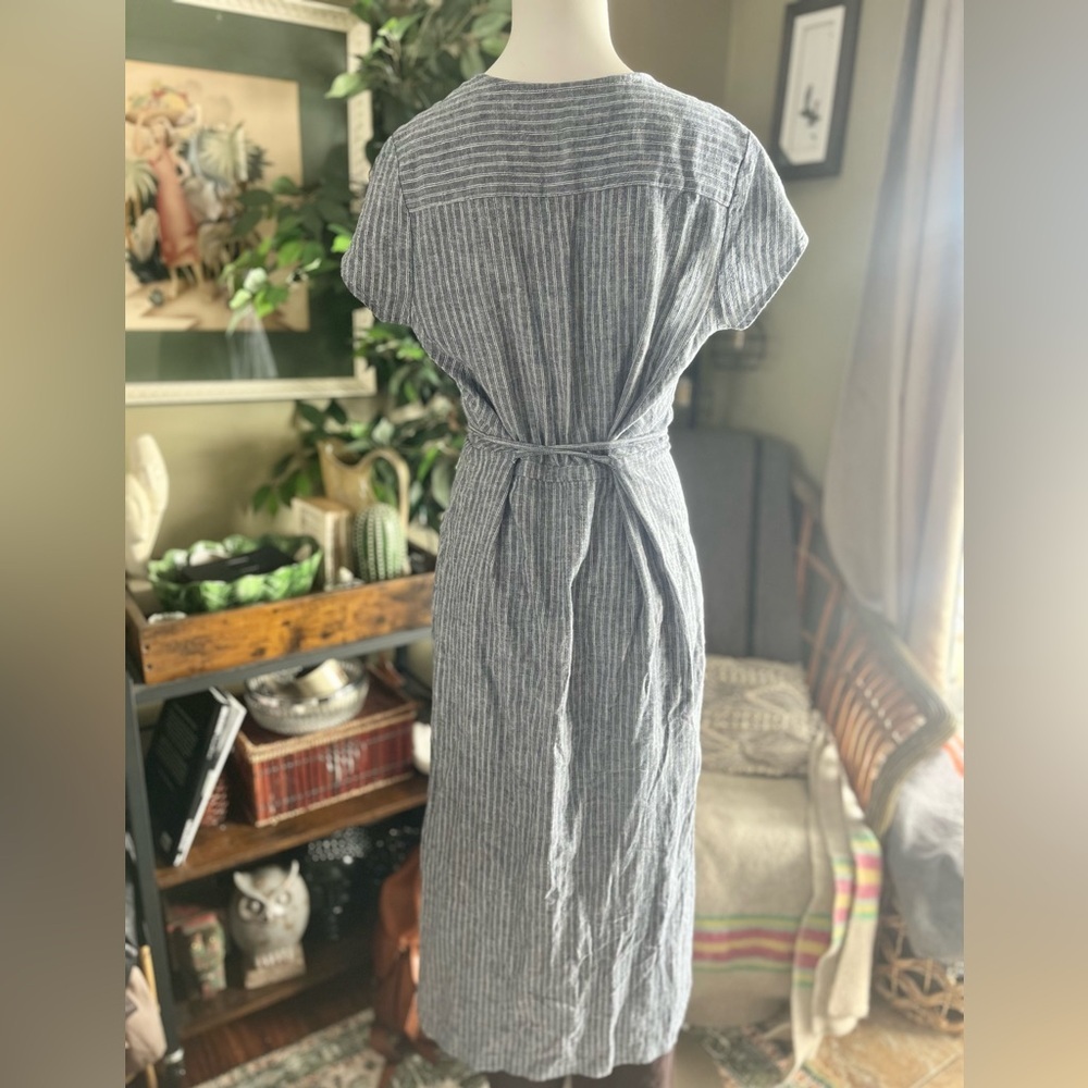 Banana Republic Linen Blend Striped Dress - Picture 4 of 4